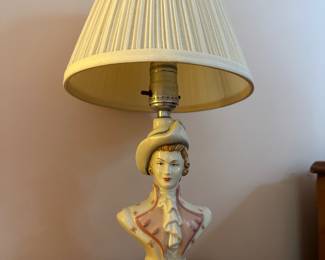 William F.B. Johnson hand decorated table lamps