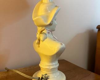 William F.B. Johnson hand decorated table lamps