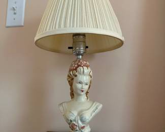 William F.B. Johnson hand decorated table lamps