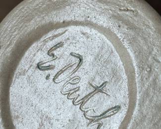 Signed pottery pitcher 