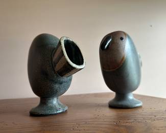 Mid Century Modern abstract Bird pottery