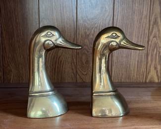 Brass Duck bookends