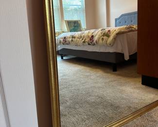 Vintage gold framed rectangular mirror