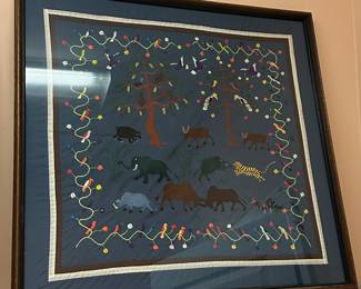 Framed embroidery 