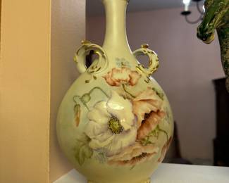 Antique Limoges floral vase/urn 