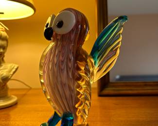 Blown Glass Owl 