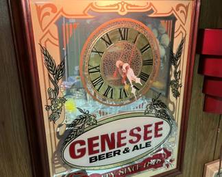 55 Vintage Genesee Beer Mirror Wall Clockmin