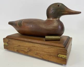 Handmade Wooden Duck Decoy Box