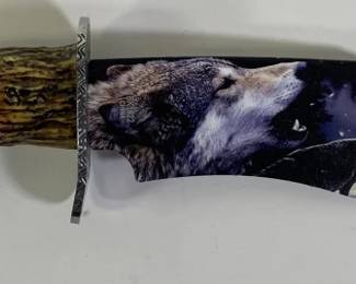 Painted Buck Knife with Composite Handle