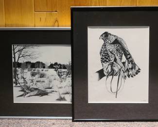 2 Clark Gallup Signed Wildlife Prints