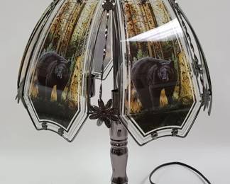22.5" Black Bear Shade Table Lamp