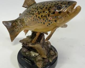Gill Sanders M.D. Hand Carved Brown Trout
