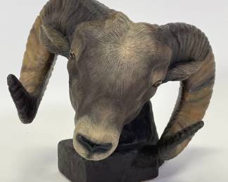 Amili B. Mougeot LE "Ram" Head Sculpture