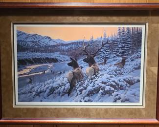 1989 Michael Sieve Signed Deer LE Print 705/1200