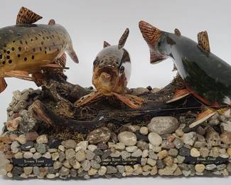 Cutthroat and Trout Carving by Gill O. Sanders MD