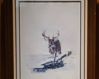Framed Charles Denault Loner Signed Print 272/700