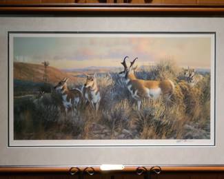 Sieve Signed Print "Water Rights - Pronghorns" LE