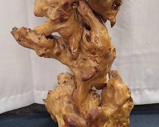 Reclaimed Teak Root Gnarled Live Wood Stand