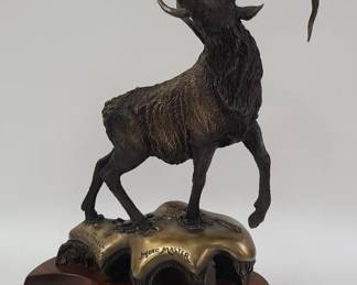 Kevin Powell Herd Master Bronze Elk Sculpture