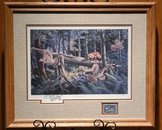 Ken Zylla Signed Print & Stamp "Outfoxed"