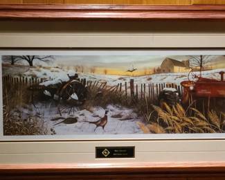 Framed S Trom Winter Awakening Pheasant Farm Print
