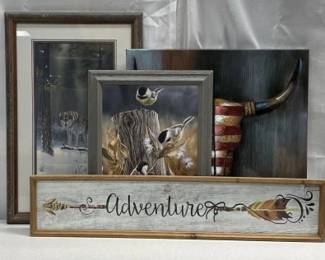 Wildlife & Western Wall Art Lot