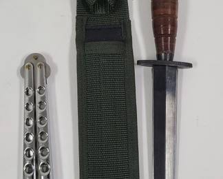 Military Style Fighting Knife and Butterfly