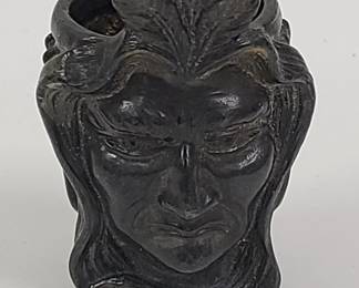 Vintage Native American Metal Toothpick Holder