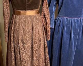 2 Vintage Velvet Dresses