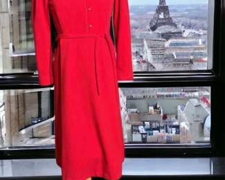 Red Wool Flannel Dress