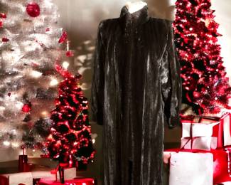 Blackest Brown Full Length Mink Coat 