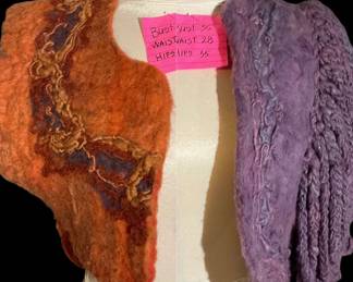 Two Sabine Miner Felted PiecesSweater Jacket  Vest