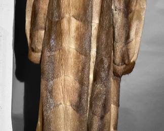 Full Length Muskrat Foerester Fur Coat