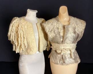 Felted Wool Vest, Belt And Sweater Jacket By Sabine