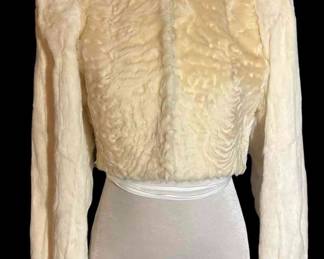 Stunning Klemz Furs Seattle White Fur Bolero Jacket