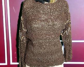 Woven Leather Sweater From Turkey