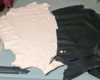 Pink Black Cabretta Leather Skins