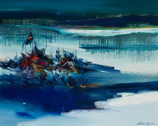 2042
Patrick Ryan
1934-2006
"Samurai"
Oil on canvas
Signed lower right: Patrick Ryan
48" H x 60" W
Estimate: $800 - $1,200