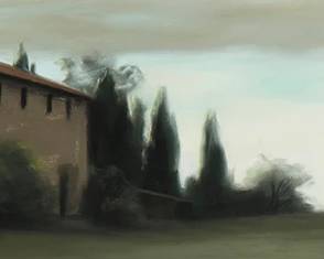2051
Mallory Lake
1940-2001
"Villa Cedda," 1999
Pastel on paper
Signed and dated lower right: Mallory Lake; titled on a gallery label affixed to the frame's backing board
Sight: 8.875" H x 26" W
Estimate: $700 - $900