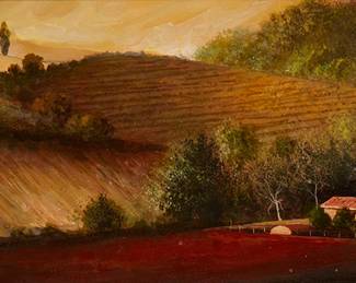 2054
Dario Campanile
b. 1948
"My Dream House"
Oil on canvas
Signed lower right: Campanile; signed again and titled, verso
6" H x 12" W
Estimate: $500 - $700