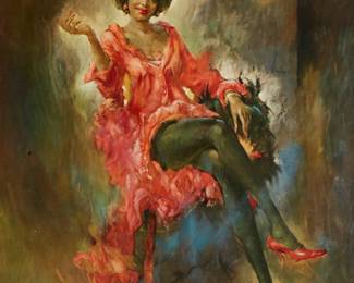 2060
Julian Ritter
1909-2000
"Ruby"
Giclee on canvas
With the printed signature lower left: Julian; with I.A.P Co. copyright in the lower left corner
24.5" H x 20.25" W
Estimate: $400 - $600
