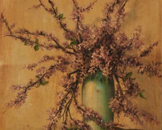 2070
Andrew Greer
1904-1998
Still Life Of Lavender In A Green Vase
Oil on canvas
Signed upper right: A.D. Greer
30.25" H x 25.25" W
Estimate: $500 - $750