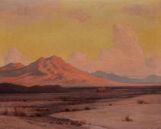2088
Gordon Coutts
1868-1937
Desert Sunrise
Oil on canvas
Signed lower right: Gordon Coutts
24" H x 30" W
Estimate: $600 - $800