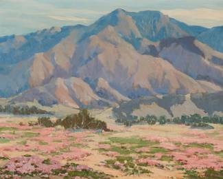 2092
Victor Matson
1895-1972
Desert Wildflowers
Oil on Masonite
Signed lower right: Victor Matson
18" H x 24" W
Estimate: $400 - $600