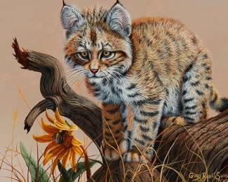 2135
Gary Robert Swanson
1941-2010
"Inquisitive," 2003
Oil on canvas
Signed and dated lower right: Gary Robert Swanson ©; titled on a plaque affixed to the frame's backing paper
10.25" H x 14.25" W
Estimate: $800 - $1,200