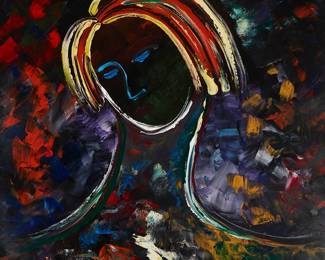 2145
Gunnar Erman
1932-2018
Abstract Portrait Of A Woman
Acrylic on canvas
Signed lower right: Gunnar Erman
49.5" H x 36.5" W
Estimate: $500 - $700
