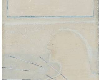 2151
Susan Skilling
b. 1947
"Following Love Out Of The Body"
Watercolor on paper
Signed lower right: Skilling; titled on a gallery label affixed to the frame's backing board
Image/Sheet: 19.5" H x 15.375" W
Estimate: $500 - $700