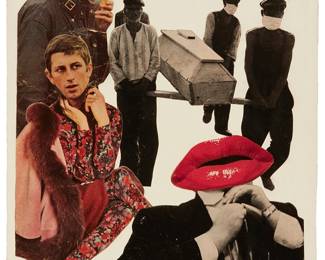 2150
Norman Ogue Mustill
1931-2013
Red Lips, 1965
Collage on paper
Signed and dated in pencil lower left: Mustill
Image/Sheet: 17.75" H x 12.125" W
Estimate: $200 - $400