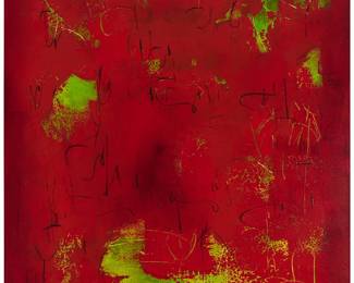 2167
Lupina Flores
b. 1954
"Ofrenda," 2005
Mixed media on canvas
Signed lower right: Lupina Flores; signed again, titled and dated in black marker, verso
47" H x 39.25" W
Estimate: $600 - $800