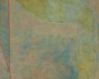 2168
Keith Boyle
b. 1930
"Jazz For Athene," 1980
Oil on canvas
Signed, dated, and inscribed verso: K.A. Boyle/June/July 14
48" H x 36" W
Estimate: $600 - $800